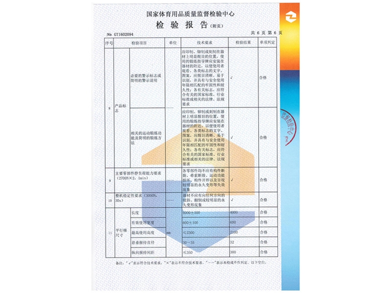平梯检测报告